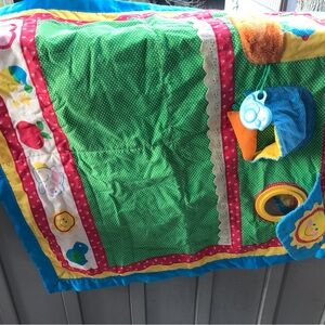 Interactive Green Baby Play Mat with Multi-Color Sensory Toys